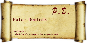 Polcz Dominik névjegykártya